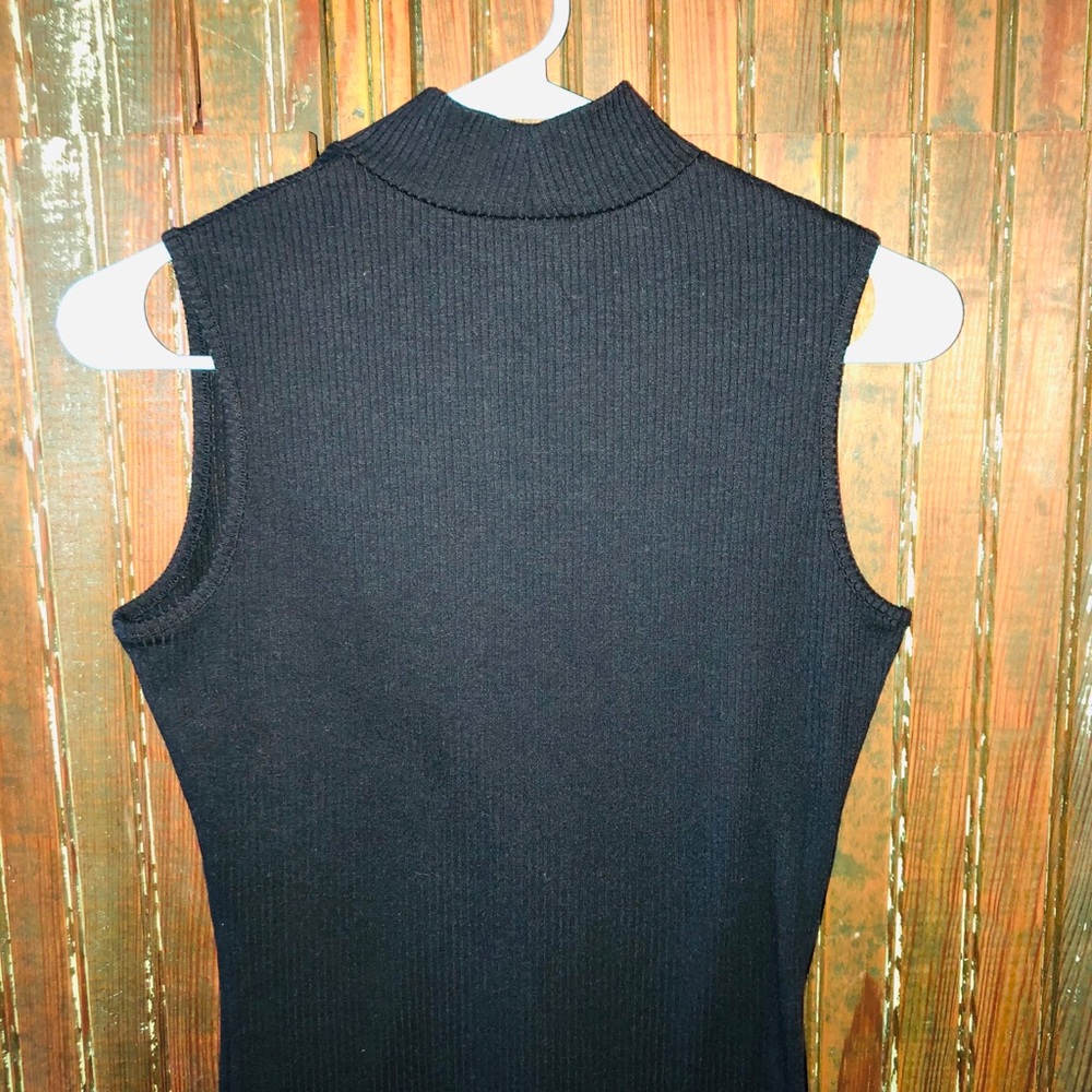 Black Ribbed Dress - Picture 3 of 5